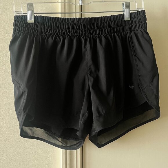 Athleta Mesh Race Run Short 4" Black Women’s Size Small - Picture 1 of 10